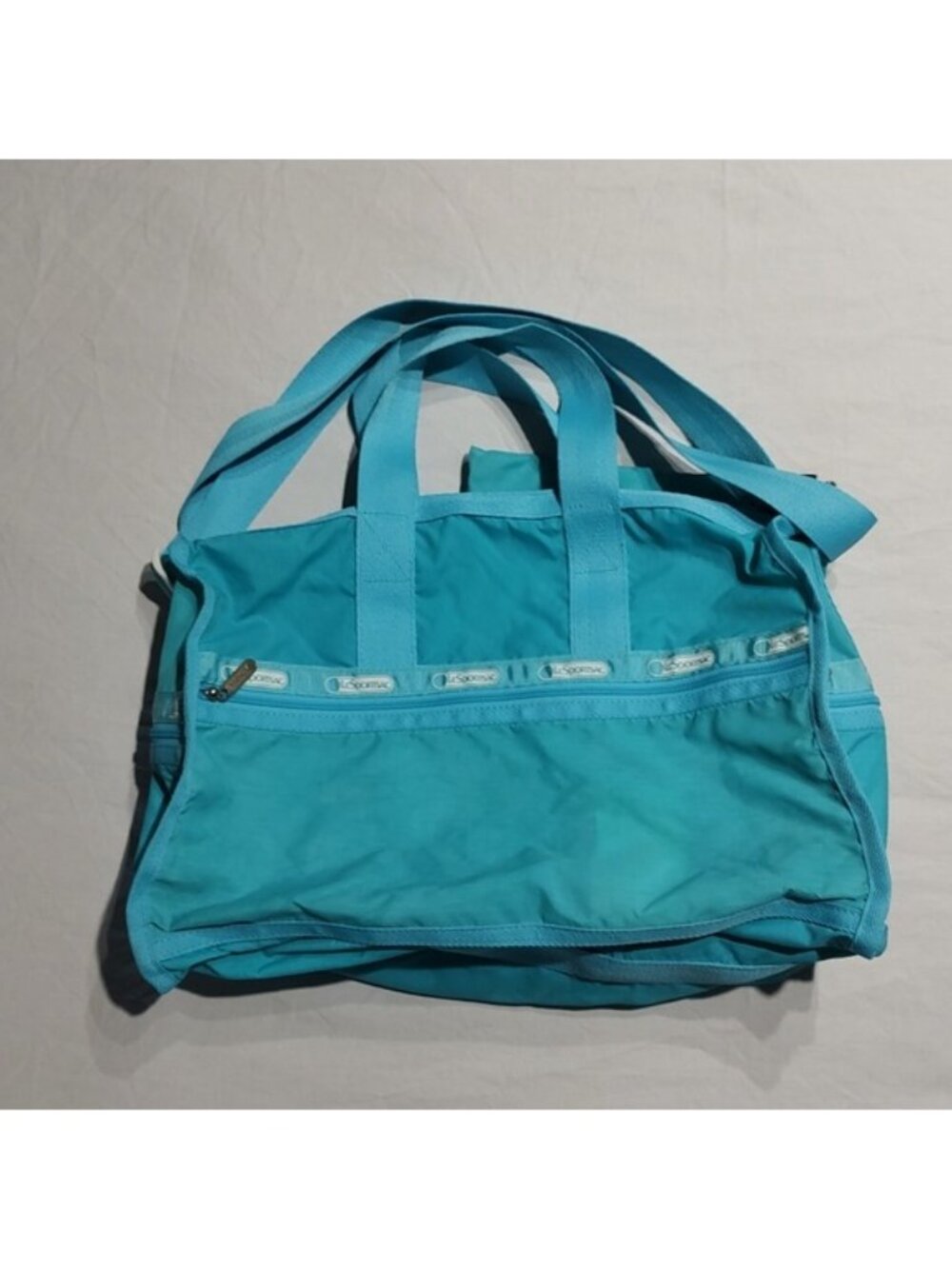 LeSportsac Aqua Medium Weekender Bag Vintage Made in USA - Picture 3 of 16
